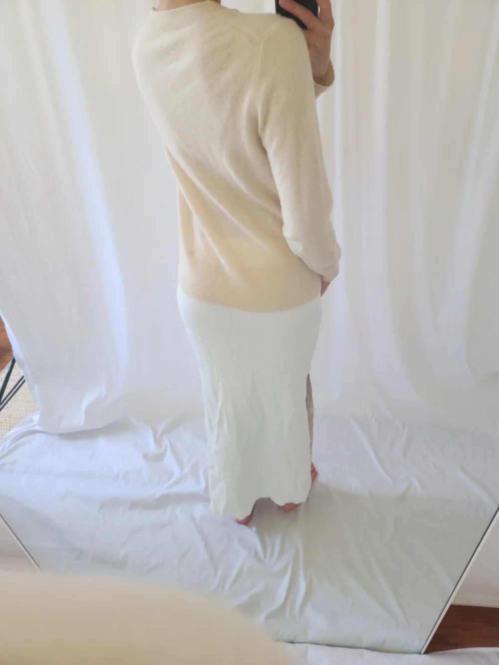 J. Crew Cashmere Cream Crewneck Sweater